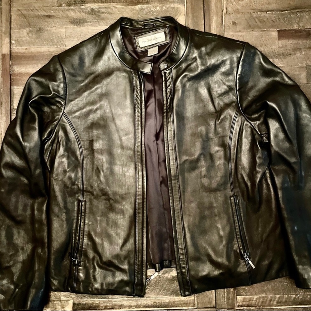 Preston & York Leather Moto Jacket
